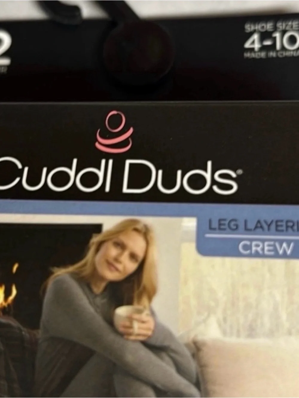 New Cuddl Duds Socks Women’s 2 Pair Black & White Soft Leg Layering Crew Casual
